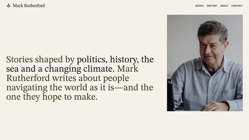 Mark Rutherford Writes homepage, featuring author Mark Rutherford and his fiction