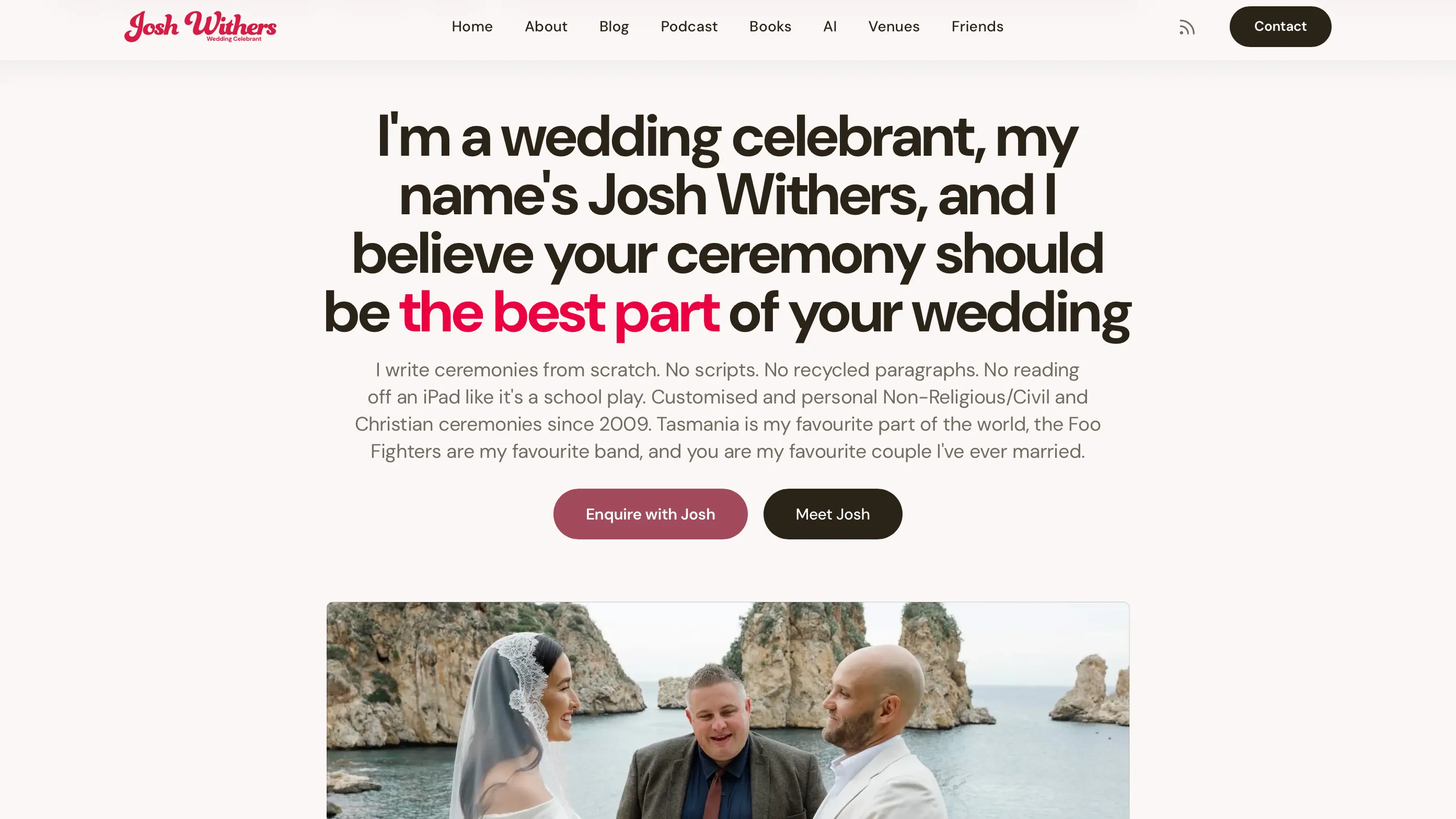 Married by Josh, Tasmania's top celebrant