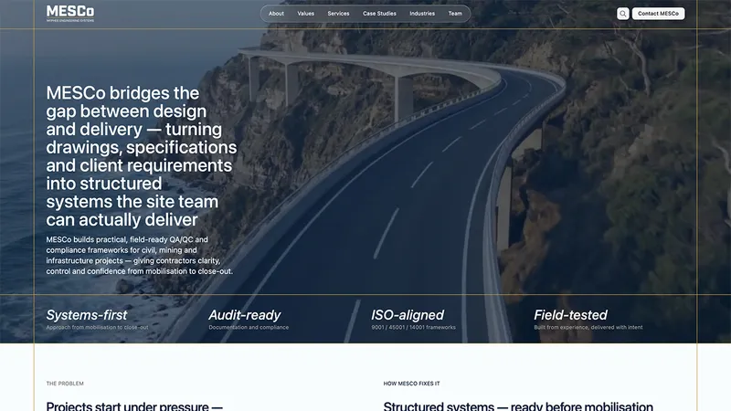 MESCo — McPhee Engineering Systems consultancy website